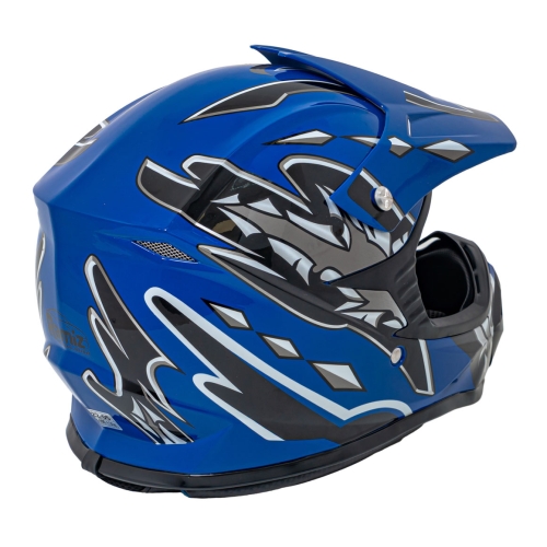 Kask Motocyklowy dla dzieci Enduro Niebieski S